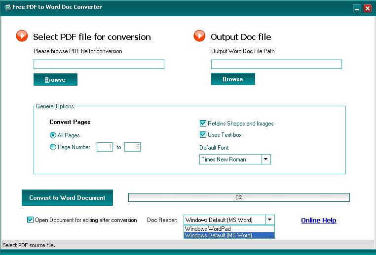 Free PDF Word Converter