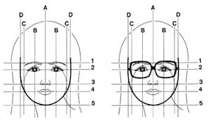 Подбор очков по форме лица. Для округлых лиц оправу выбирают более широкую, с угловатой формой